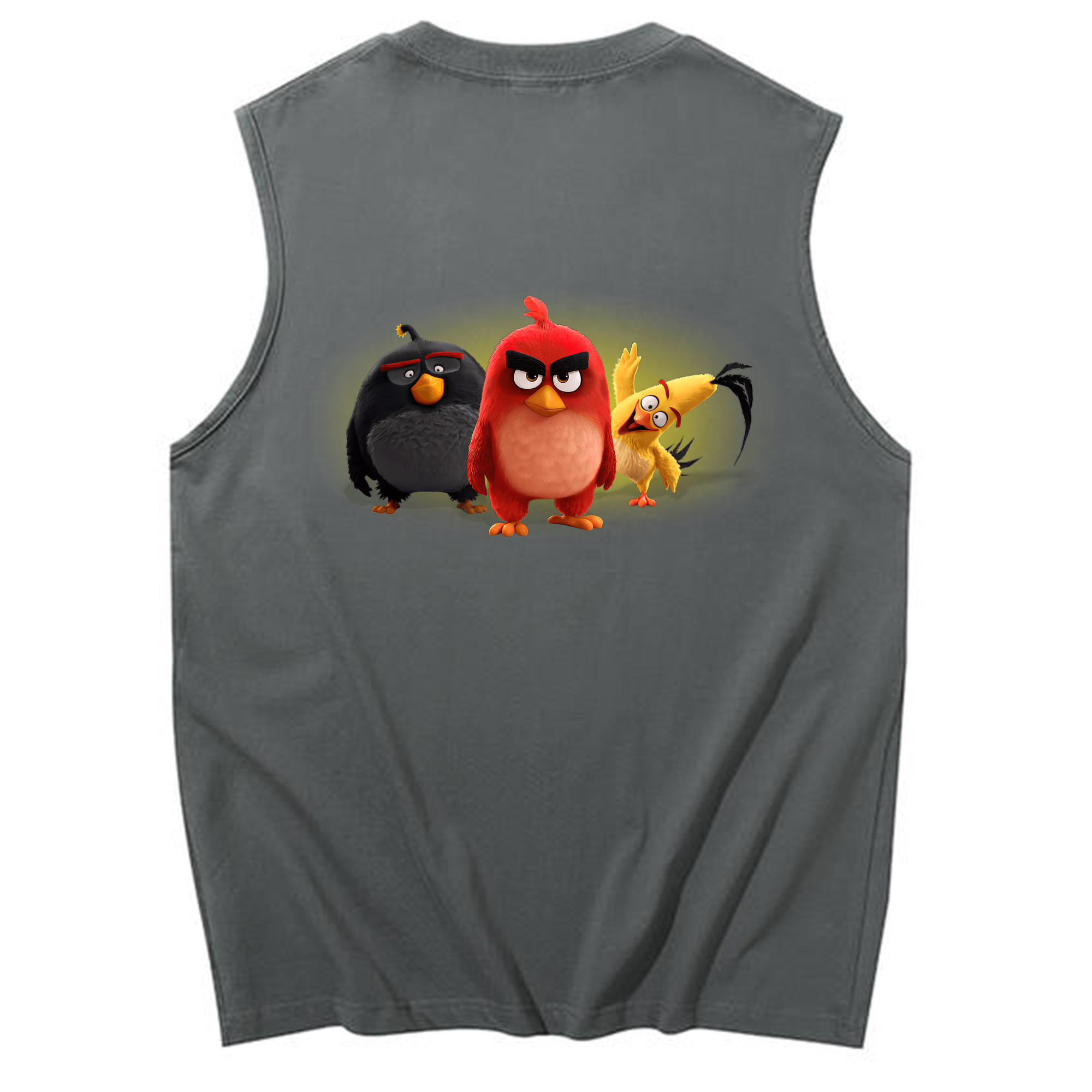 （画像用） Angry Birds アングリーバード コットン100％タンクトップ（背面プリント）